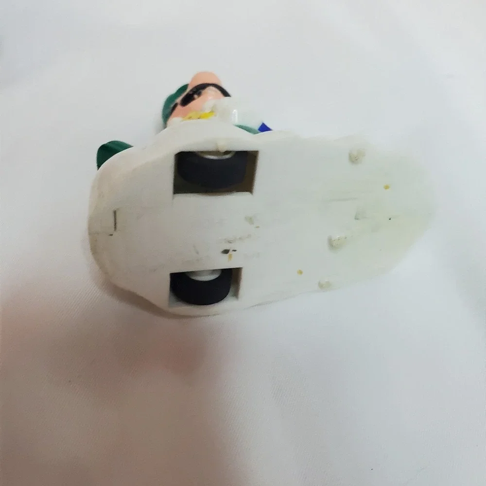 Vintage 1989 McDonalds Happy Meal Toy Super Mario Bros Luigi Pull Back Cloud Car